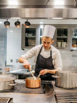 Martin Carabott on his stage at Eleven Madison Park in New York